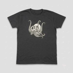 Skull & Octopus Dark Aesthetic Graphic T-Shirt