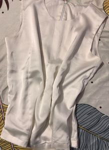 Elegant White Silk top