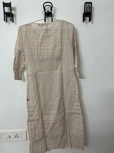 Elegant Beige Embroidered Kurta