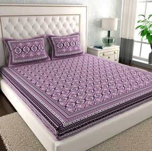NEW Purple Geometric Print Bedsheet Set