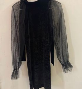 Black Velvet Mini Dress
