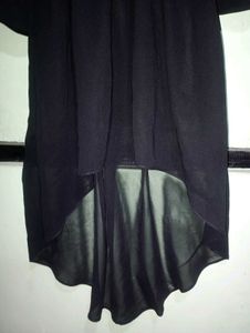 Assymetrical High Low Pretty Black Dress