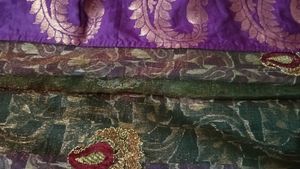 New Half Exquisite Brocade Net fancy Saree