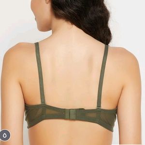 Olive Green Lace Bra