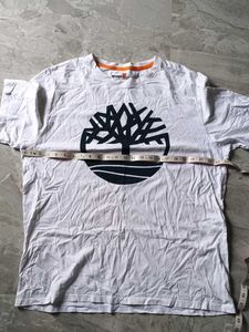 Timberland Men's White Graphic T-Shirt