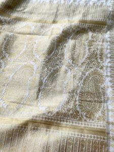 Elegant Cream Silk Saree