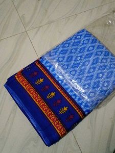 Blue Colour Printed Saree