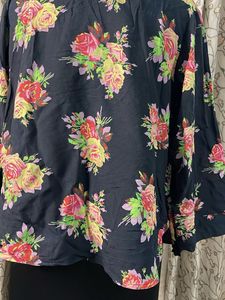 Floral Print Button-Up Shirt