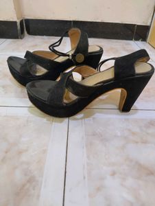 Black Cross-Strap Heels