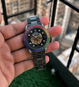Rolex Rainbow Bezel Watch
