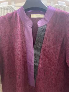 Purple Textured Kurta