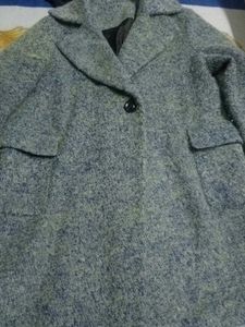 Stylish Gray Wool Blend Coat
