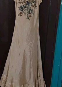 Elegant Floral Embroidered Gown