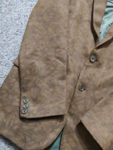 Men's Brown Textured Blazer