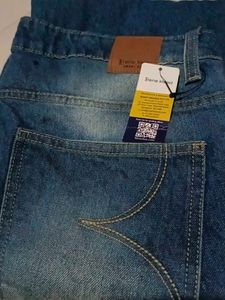 Blue Wash Wide Leg Jeans