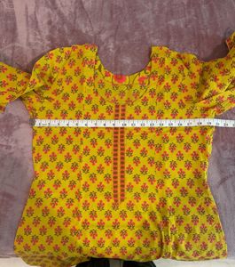Vibrant Yellow Kurta and Pakistani salwar