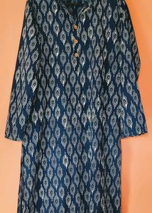 Men's Indigo Long Kurta