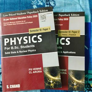 Physics Semester VI Books For B.Sc. Students