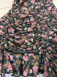 Floral Ruched Mini Dress