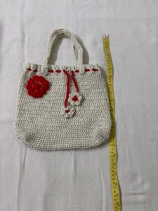 🆕Handmade Knitted Drawstring Pouch/ Bag