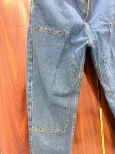 Blue Denim Wide Leg Pants