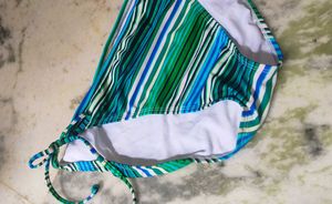 Striped Tie-Side Bikini Bottoms