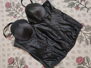 Black Satin Corset Shapewear