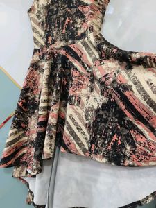 Abstract Print Sleeveless Dress