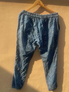 Blue Printed Palazzo Pants