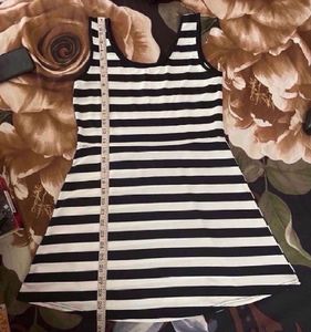 Striped Korean Mini Dress with Top