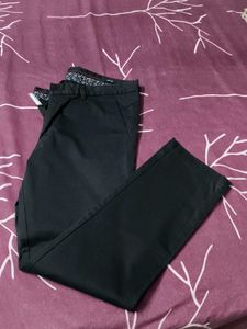 Van Heusen Men Classic Black Pop Fit Cotton Pants