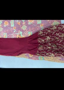 Maroon garara suit