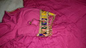 Beautiful Magenta Pink Chaniya Choli Set (With Mir