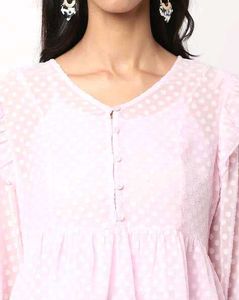 Textured Peplum top with Inner