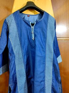 Blue Patterned Kurti