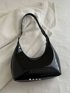 Chic Black Patent Shoulder Bag