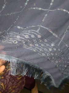 Embellished Grey Dupatta with Sequins of 1