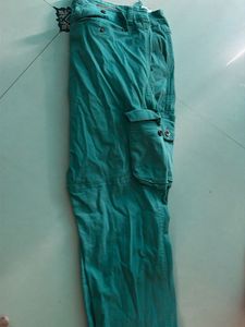 Turquoise Cargo Pants