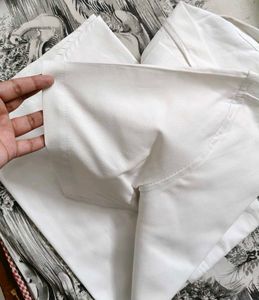 Men White Formal Half Shirt XXL