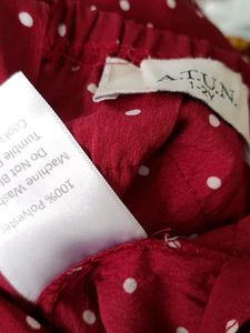 Maroon Printed Jumpsuit (Girl's)