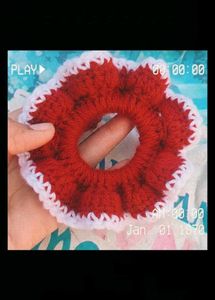 Crochet Flower Hair Tie Scrunchies