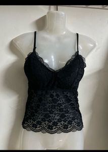 Black Lace Cami Top