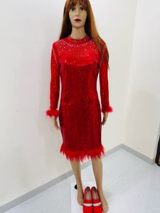 Sparkling Red Sequin Dress