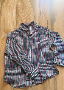 Striped Button-Up Shirt