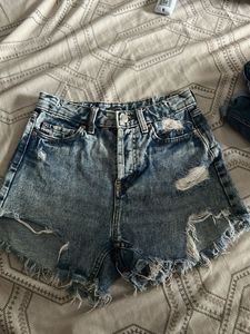 Distressed Denim Shorts