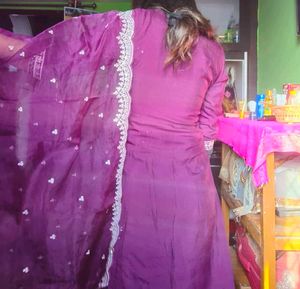 Beautiful Purple Kurta Set with Dupatta