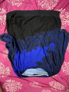 Blue &amp; Black Lace Top