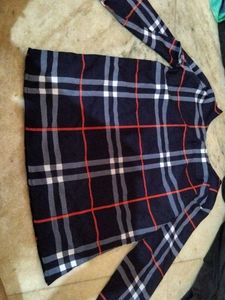 Stylish Checked Long Sleeve Top