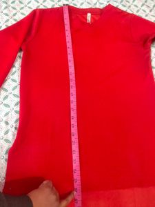 Red Long Sleeve Top