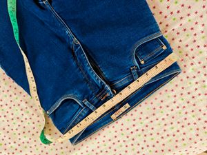 Flared Blue Denim Jeans